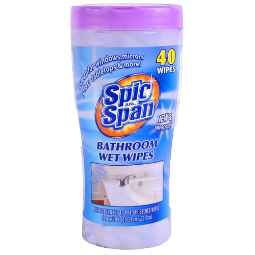 Bathroom cleaning wipes